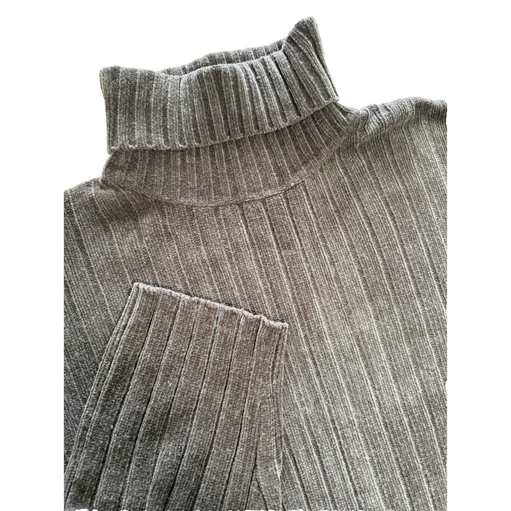 Vintage South Pole YK2 Ribbed Chenille Turtleneck Oversized Sweater Soft Cozy XL